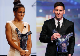 Célia Šašić y Lionel Messi