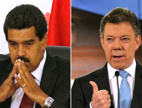 Nicolas Maduro y Juan Manuel Santos