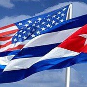 Banderas de Cuba y Estados Unidos