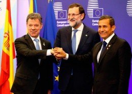 Santos, Rajoy y Umala