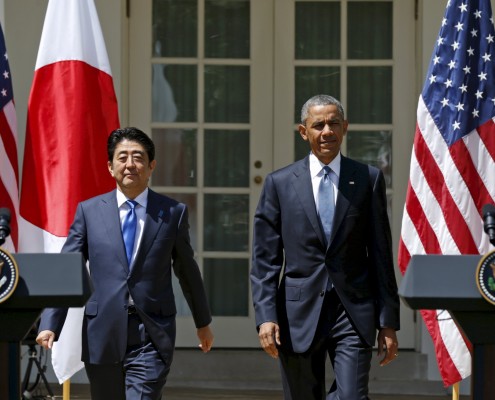 U.S. President Barack Obama and Japanese Prime Minister Shinzo Abe