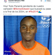 Tuit del Comité Olímpico de Panamá