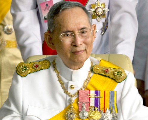 Thailand's king Bhumibol Adulyadej smiles on his birthday